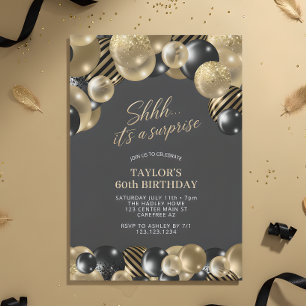 Invitation Chut, c'est une fête surprise pour les 60 ans