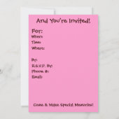 Invitation Chut...C'est une surprise ! - Invitation-Paix Sign (Dos)