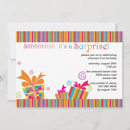 Invitation Chut...Invitation du Parti surprise (Devant)