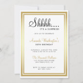 Invitation Chut... Je suis une surprise ! Anniversaire de l'o (Devant)