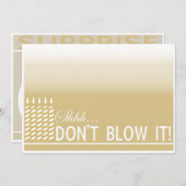 Invitation Chut or de l'invitation | de fête d'anniversaire (Devant / Derrière)