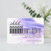 Invitation Chut surprise aux bougies... NE LE SOUFFLE PAS ! A (Debout devant)