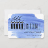 Invitation Chut surprise aux bougies... NE LE SOUFFLE PAS !An (Devant)