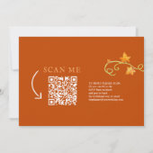 Invitation Chute amoureuse aquarelle citrouille automne QR ma (Dos)