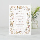 Invitation Chute amoureuse Baby shower animal (Debout devant)