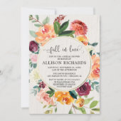 Invitation Chute amoureuse de la douche de nage à feuillage f (Devant)