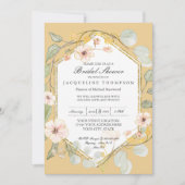 Invitation Chute Aquarelle Florale Rose Fête des mariées mout (Devant)