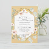 Invitation Chute Aquarelle Florale Rose Fête des mariées mout (Debout devant)