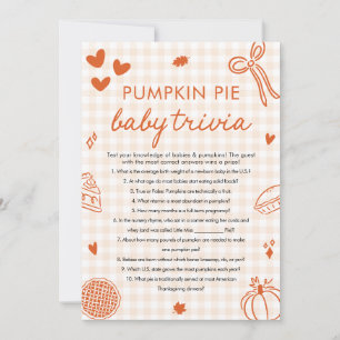 Invitation Chute Baby shower Tirée Main Baby Trivia Jeu