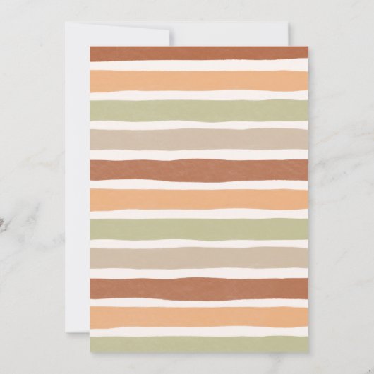 Invitation Chute Boho Vêtements de bébé Baby shower neutre ge (Dos)