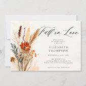 Invitation Chute Bouquet Romantique Boho Fête des mariées Flo (Devant)