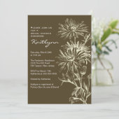 Invitation Chute Brown et crème FloralBridal (Debout devant)