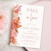 Invitation Chute Brown Floral En Fête des mariées Amour