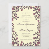 Invitation Chute Cadre Floral Sweet Boho Décontracté Mariage (Devant)