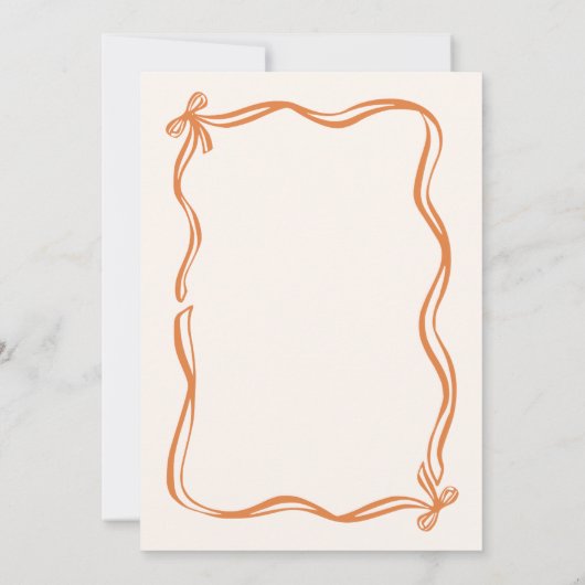 Invitation Chute Citrouille Orange Scribble main tiré après (Dos)