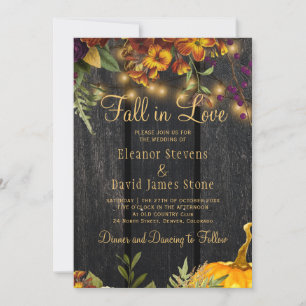 Invitation Chute d'amour automne automne automne mariage flor