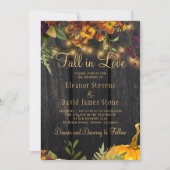Invitation Chute d'amour automne automne automne mariage flor (Devant)