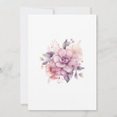 Invitation Chute d'amour automne baby shower fleuri bébé (Dos)