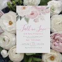 Chute d'amour baby shower rose fleuri