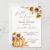 Invitation Chute d'amour boho citrouille tournesol douche nup (Devant)