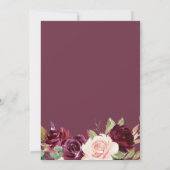 Invitation chute d'amour chute baby shower floral (Dos)