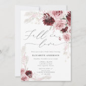 Invitation Chute d'amour Chute Fête des mariées de Bourgogne (Devant)