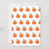 Invitation Chute d'amour citrouille Baby shower d'automne (Dos)