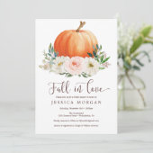 Invitation Chute d'amour Citrouille douche nuptiale Invitatio (Debout devant)