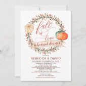 Invitation Chute d'amour citrouilles automne Répétition Dîner (Devant)