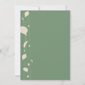 Invitation Chute d'amour - coeur et monotone feuille (Dos)