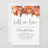 Invitation Chute d'amour Fête des mariées Citrouilles brûlés (Devant)