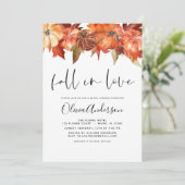 Invitation Chute d'amour Fête des mariées Citrouilles brûlés (Debout devant)