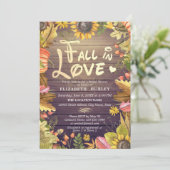 Invitation Chute d'amour Fête des mariées Maple Sunflower Woo (Debout devant)