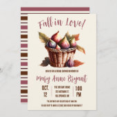 Invitation Chute d'amour, Feuilles d'automne, Figues, Fête de (Devant / Derrière)