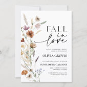 Invitation Chute d'amour Fleur sauvage de douche nuptiale Inv (Devant)