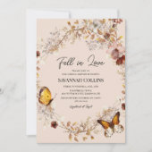 Invitation Chute d'amour Fleur sauvage de douche nuptiale Inv (Devant)