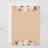 Invitation Chute d'amour or baby shower floral blush (Dos)