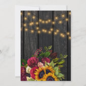 Invitation Chute d'amour rustique chic bois fiançailles (Dos)