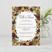 Invitation Chute d'amour rustique fleurie élégante douche nup (Debout devant)