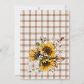 Invitation Chute d'amour tournesol pays nuptiale douche (Dos)