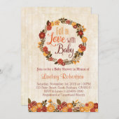 Invitation Chute dans l'amour avec l'invitation de baby (Devant / Derrière)