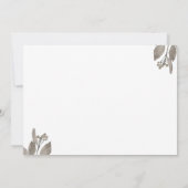 Invitation Chute dans l'amour Baby shower Fleurs de rouille C (Dos)