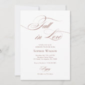 Invitation Chute dans l'amour Fête des mariées de script soph (Devant)