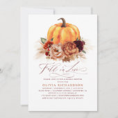 Invitation Chute dans l'amour Fête des mariées Rust Flowers C (Devant)