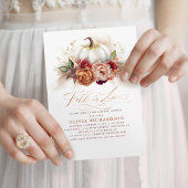 Invitation Chute dans l'amour Fête des mariées Rust Flowers C