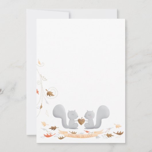 Invitation Chute dans l'invitation de Fête de la mariée (Devant)