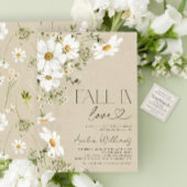 Invitation Chute dans Love Rustic Daisy Fleur sauvage
