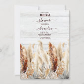 Invitation Chute d'aquarelle Pampas Grass Bride (Devant)