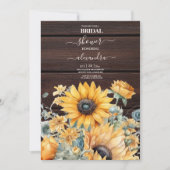Invitation Chute d'aquarelle Sunflower Bride (Devant)