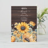 Invitation Chute d'aquarelle Sunflower Bride (Debout devant)
